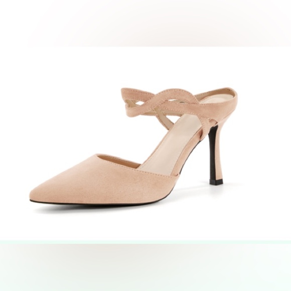 MAFULUS WOMEN'S HIGH HEELS STRAPPY POINTED CLOSED TOE STILETTO ANKLE STRAP SZ 9
